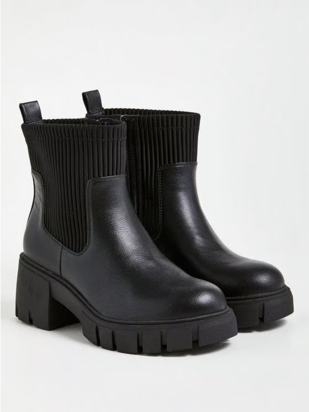 Torrid Black Wide Width Chunky Chelsea Boots